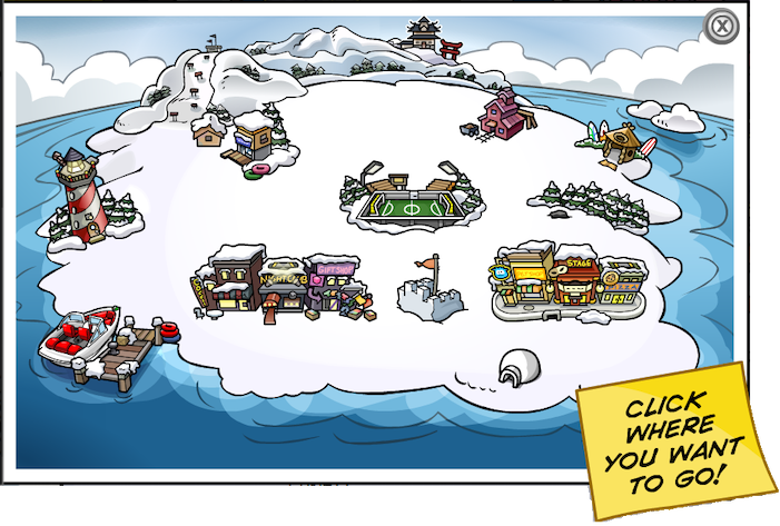 Club Penguin Map